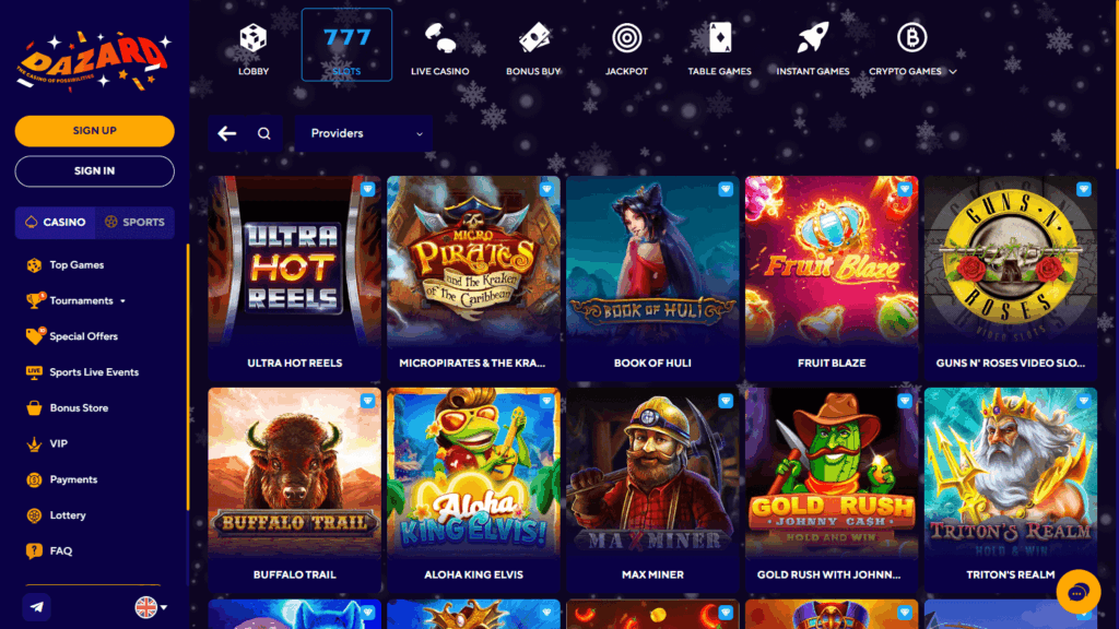 Dazard Casino Games