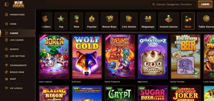 FatPirate Casino Games