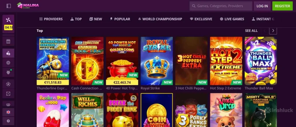 Malina Casino Games